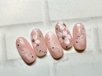ライト ネイルズ ニシノミヤ(light nails NISHINOMIYA)/桜ネイル☆