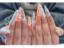 派手ネイル+長さ出し