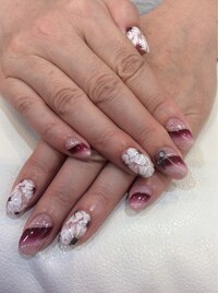 綺麗系お花ネイル