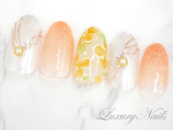 ラグジュアリー ネイルズ(Luxury Nails)/夏色*フラワーNail