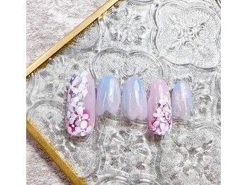 ミルネイル(Mil Nail)/紫陽花ネイル