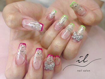 イル 神戸店/ラメグラ×細フレンチ