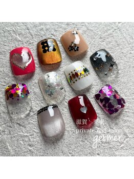 ジェルメ(germer)/ホログラムフットネイルデザイン