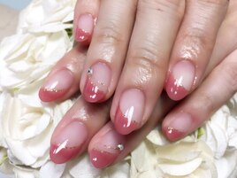 指長効果◎斜めフレンチ