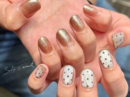 ～手書きドットブラウン～