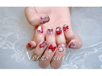 バレンタインネイル