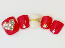 ネイルサロン ドレリッチ 大宮店(drerich)/ハートモチーフレッド