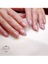 ピオニーネイル(peony nail)/ツイードネイル