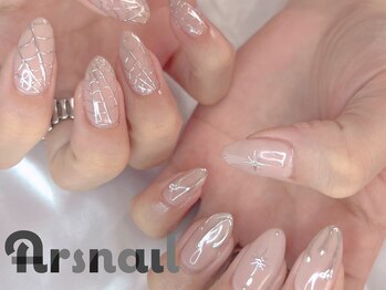 アルスネイル(Ars nail)/ベージュハロウィンネイル