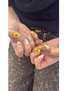 Hand★夏のひまわりネイル★