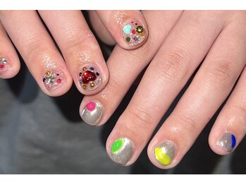 エンヴィネイルズ 豊橋店(envy nails)/個性派ショートネイル