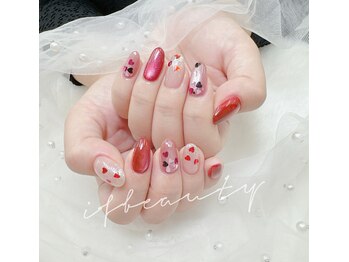 イフビューティー 御徒町店(if beauty)/マグネットネイル#ハートホロ#