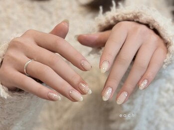 イーチ 烏丸御池(each)/冬ネイル×ホワイト