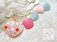 ネイルサロン ふるる 大須店/フットプチプラネイル#158