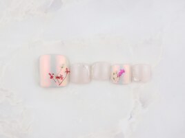 押し花フットネイル