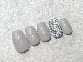 エストリブレ(estLivre)/モノトーンツイードネイル