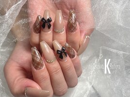 【ジェル】ブラウンチェック