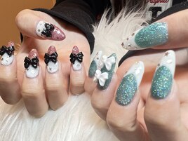 フラッシュ＋フレンチ＋リボン♪