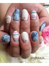 アイリーネイル(IRIE NAIL)/ジェル　手描き６本アート