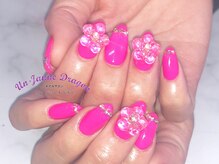 アン ジョーヌドラゴ/【自爪ネイル】ピンクフラワー