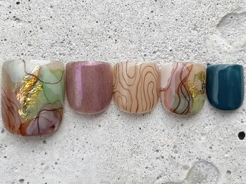 フリークネイル(FREAK Nail)/インクもやもやFOOT ¥13500