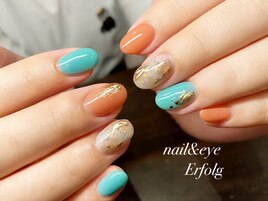 ワンカラー夏ネイル！