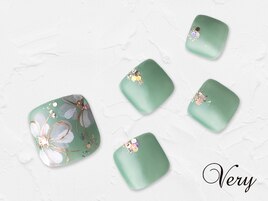 ニュアンスフラワーネイル