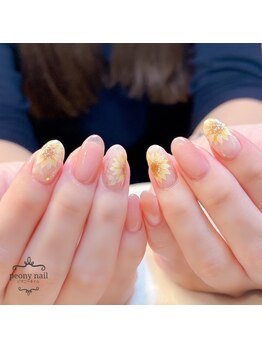 ピオニーネイル(peony nail)/ひまわりネイル