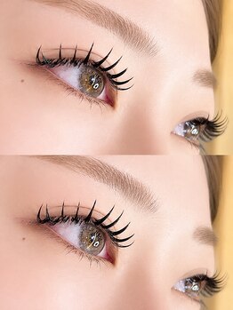 ヘアースタジオ ピース アンド アイラッシュ(Hair Studio Peace&Eyelash)の写真/自まつ毛が少ない方でも大丈夫!少ない本数でもしっかりボリュームが出るバインドロック★LEDで持ちの良さ◎