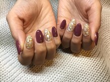 ラウト デコレーションアンドネイルサロン(Lauto Decoration&Nail Salon)/ボルドー＆シェルネイル