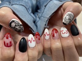 メンズネイル 痛ネイル追加