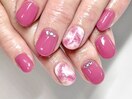 ピンク系ニュアンスネイル