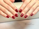 【ボルドーワンカラーネイル】