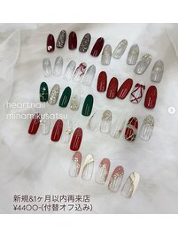 202512月冬ネイル（クリスマス）