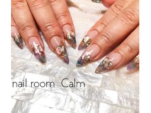 ネイルルーム カーム(nail room Calm)/デザスカ)クラッシュネイル