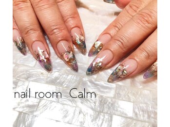 ネイルルーム カーム(nail room Calm)/デザスカ)クラッシュネイル