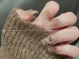 クリスマス/冬ネイル/ツイード