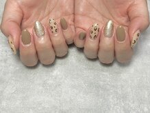 08ネイル(08 nail＆school)/秋のレオパードデザイン♪