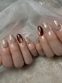 バレンタインネイル