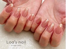 ロアズネイル(Loa's nail)/ワンカラー+ラメがけ