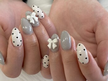 ディーネイル 池袋(D-nail)/【山崎】リボンネイル