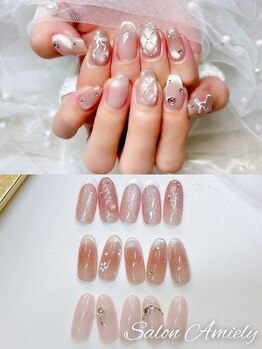 サロン アミリー(Salon Amiely)の写真/【初回付替えオフ無料】シンプル~トレンドデザインまで豊富な定額メニューをご用意＊*[高岳駅4分/20時まで]