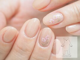 秋桜コスモスネイル 秋ネイル