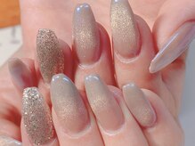 アズエーネイル(as A nail)/カラグラ+マグネット＆ラメ