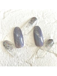 マグネットパープルネイル