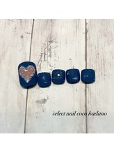 セレクトネイル ココ 秦野店(SELECT NAIL COCO)/フット　ハートデニム