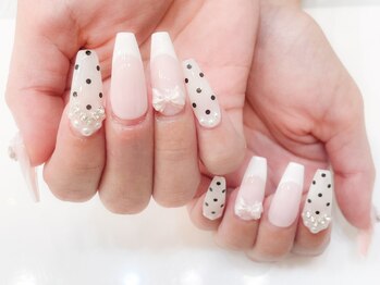 ネイルコレクション ピンク(Nail Collection Pink)/長さだしジェルチップ★ドット