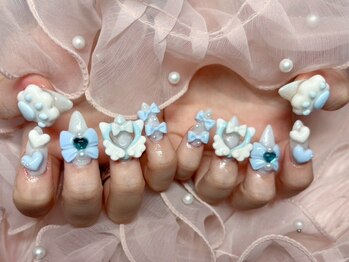 ベリッシモォセンスアーレ/水色担当ネイル