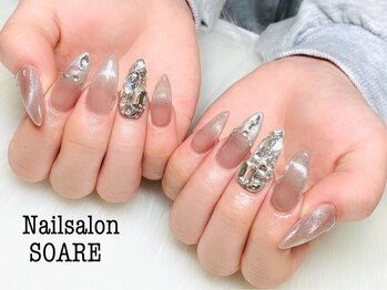 ネイルサロンソアレ(SOARE)の写真/長い爪が手先を美しく魅せるスカルプに魅了されるファン多数★お好みの長さやデザインでなりたいを叶える!!