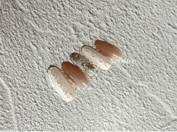 ネイルサロン イントゥ(into_)/ニットネイル　冬　マットネイル